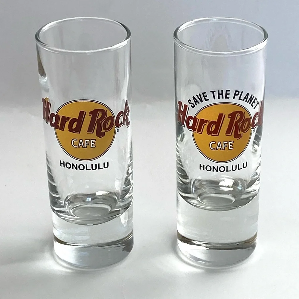 Hard Rock Cafe Honolulu Shot Glass Set - Clear